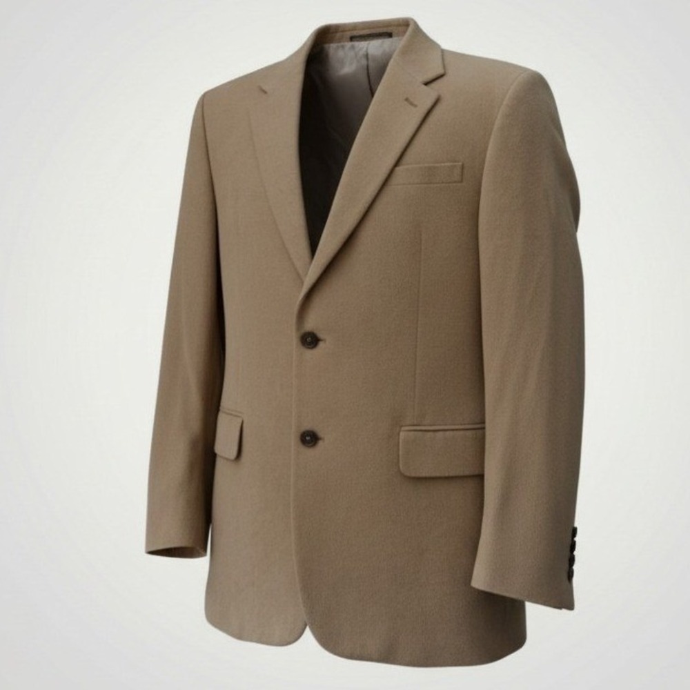 Jos. A. Bank Blazer Men 42R Tan 100% Camel Hair Sport Coat Old Money Luxury Fall